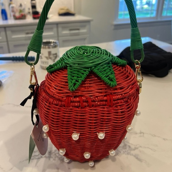 kate spade Red and Green Strawberry Mini Bag - Picture 3 of 4